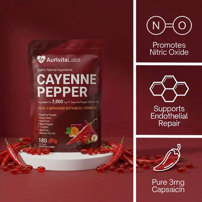 Aurivita Capsaicin Power - Cayenne Pepper Softgels Buy 1 Get 1 Free